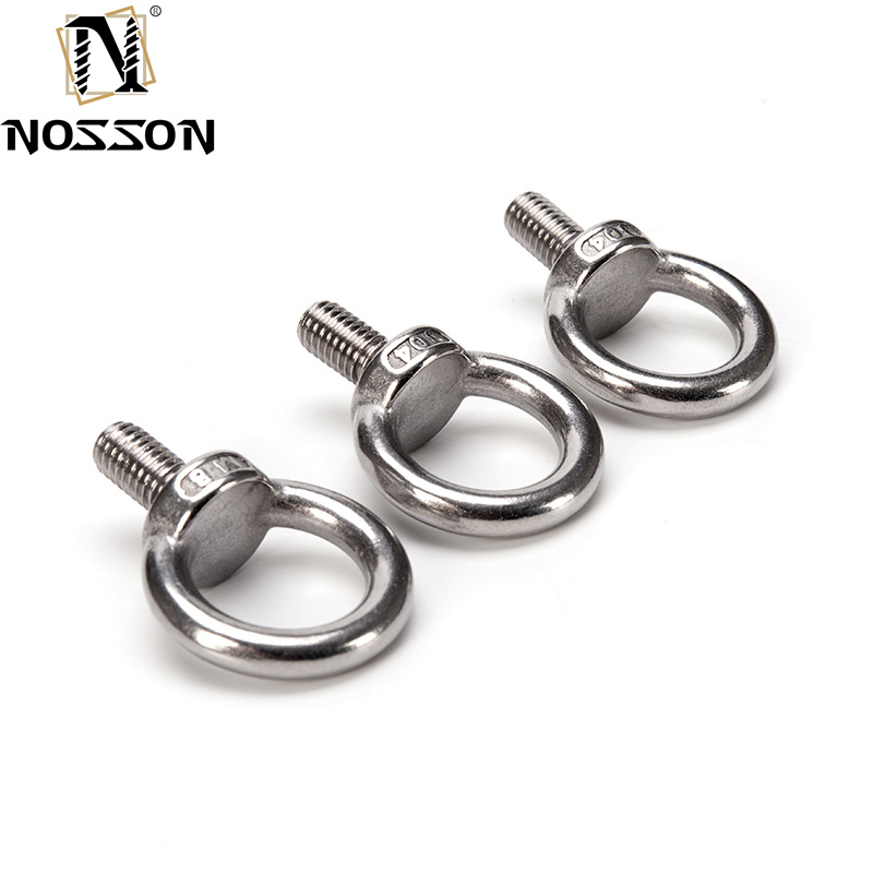 Stainless Steel 304 Eyebolt Lifting Eye Bolts Ring Screw Loop Hole Bolt For Cable Rope Lifting M3-M36 Finish galvanized