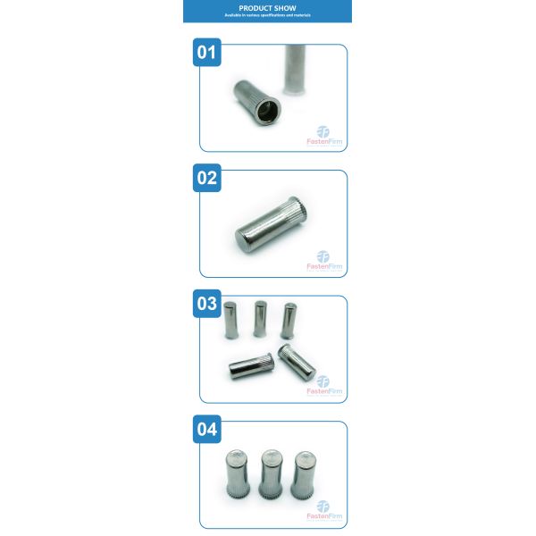 Zinc Plated Waterproof Blind Self Clinching Flush Nut Small Head Knurled Closed End