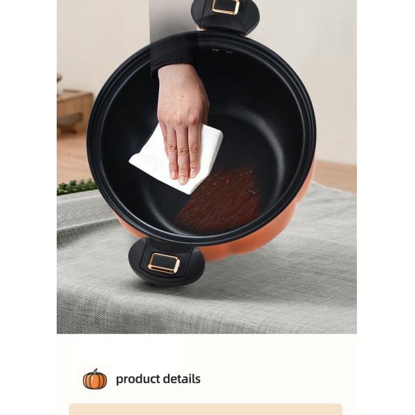 8L Kitchen Pressure Cooker Cast Iron Non Stick With Handle Latch