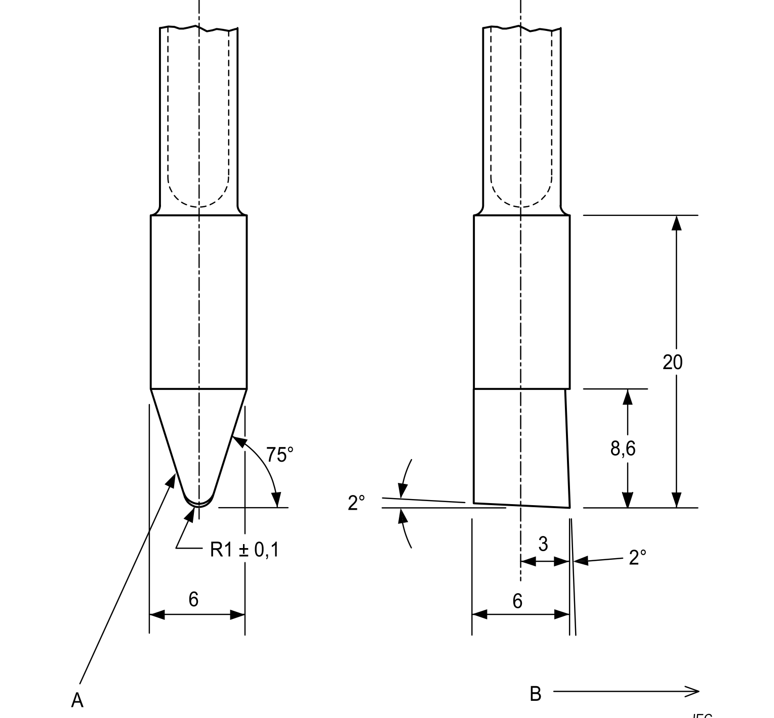 IEC 61010-2-012-Figure 103 Scratching TooL 