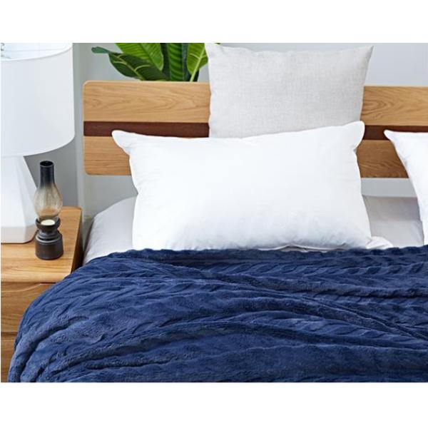 Wearable 100% Polyester Solid Flannel Blanket / Plush Blankets For Home And Travel