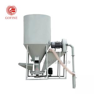 China Vertical Poultry Feed Grinder Mixer 200kg/H Mill Corn Feed Processing Plant on sale