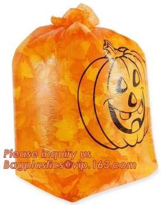 Quality Pumpkin Lawn Bags, Festive Leaf, Halloween Decorations, Trick Or Treating, Party Supplies, Giant Goody Bags wholesale
