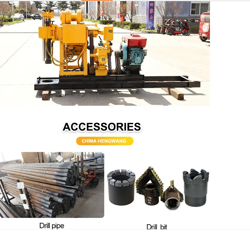 GK -180 Portable Hydraulic With Automatic Feeding Device Water Well Drilling Rig