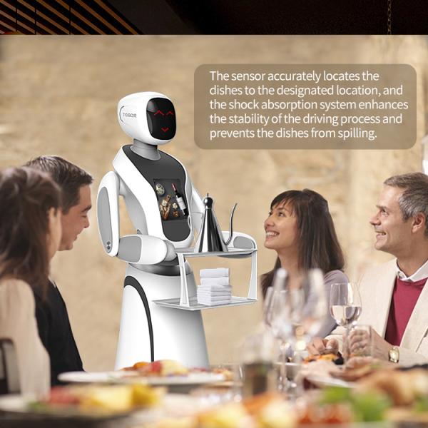 Intelligent Avoidance Robot Delivery Food DC24V 5A Remotely Controlled Robot Sushi