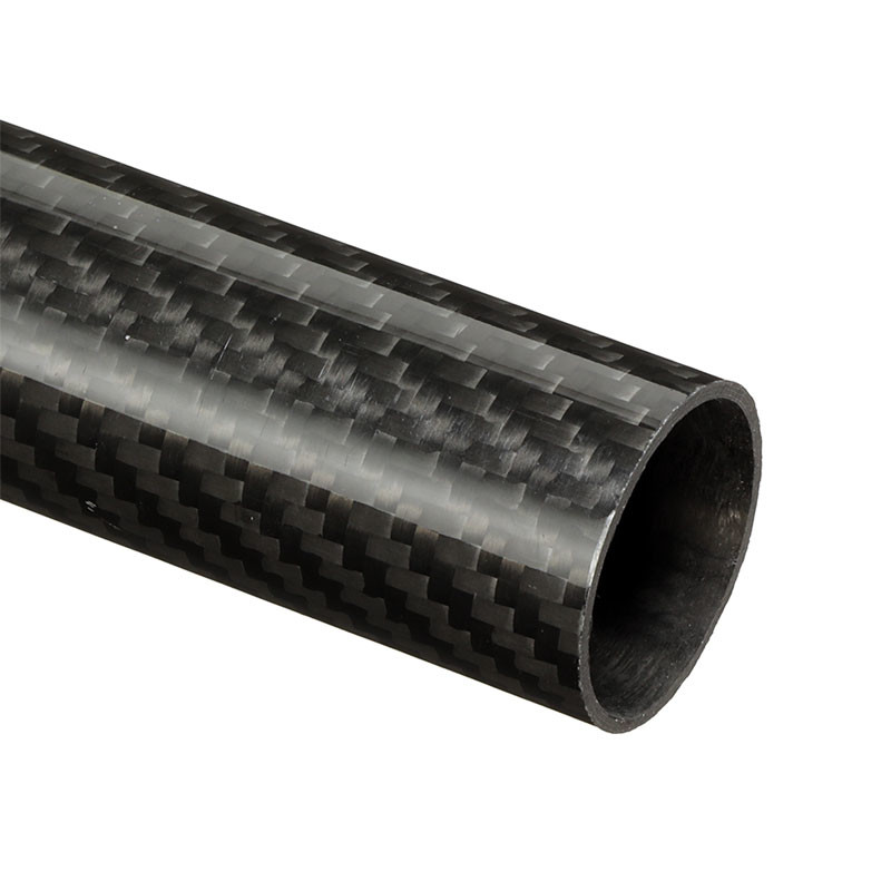 Epoxy Resin Woven Finish Roll Wrapped Carbon Fibre Pipe