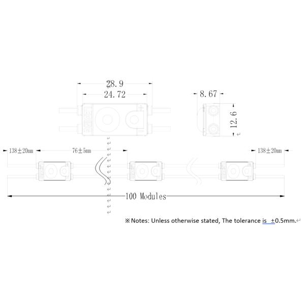 Single 24v Led Modules For Signs IP66 Waterproof 120 Degree Beam Angle