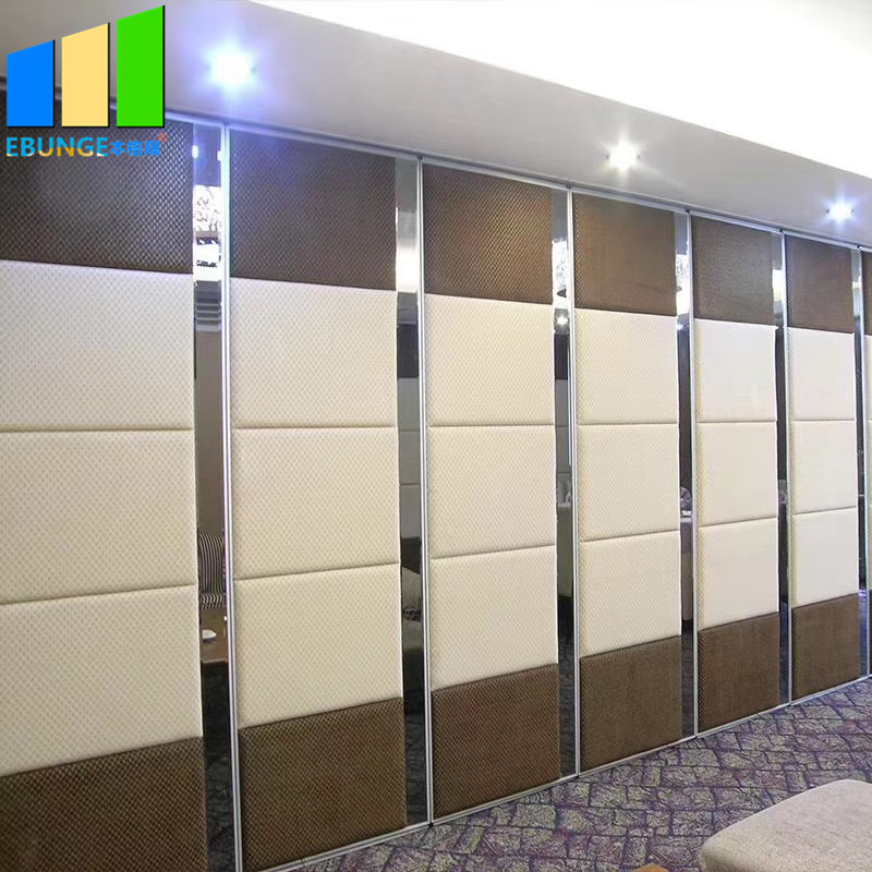 Collapsible Moving Wooden Sliding Folding Door Partition Wall For Banquet Hall Hotel
