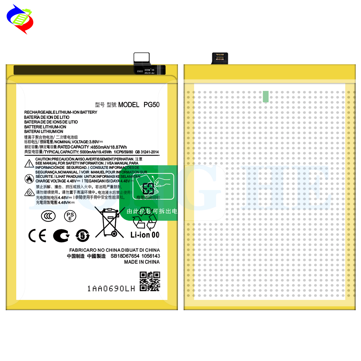 5000mAh Replacement Battery for Moto G Stylus 2023 PG50 Phone Lithium Polymer Battery