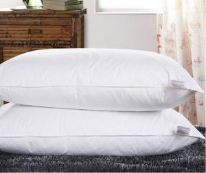 Quality Anti-Apnea Grey Duck Feather Cotton Percale Hotel Pillow Insert White or Customized wholesale