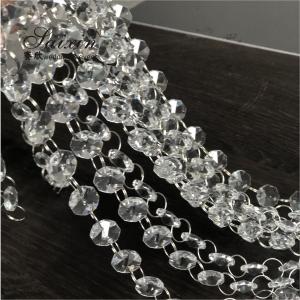 China Clear K9 Crystal Chandelier Prism Lamp Octagon Bead Chain Christmas Wedding Pendant on sale