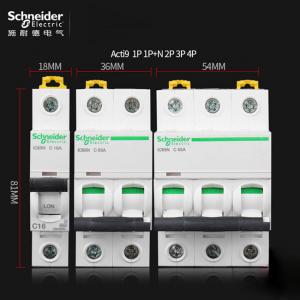 Quality Acti9 MCB Schneider Electric Miniature Circuit Breaker 6~63A, 1P,2P,3P,4P,DPN for electrical distribution wholesale