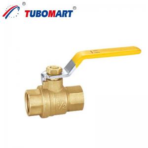 Quality Hpb58-3A Brass Gas Valve Customized 1/2 Inch Gas Ball Valve With Yellow Handle wholesale