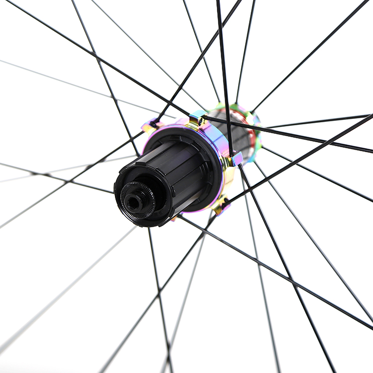 Retrospec 700c Wheel Set In Black With RS Hub Carbon Body And Galaxy Color 24/24 Holes