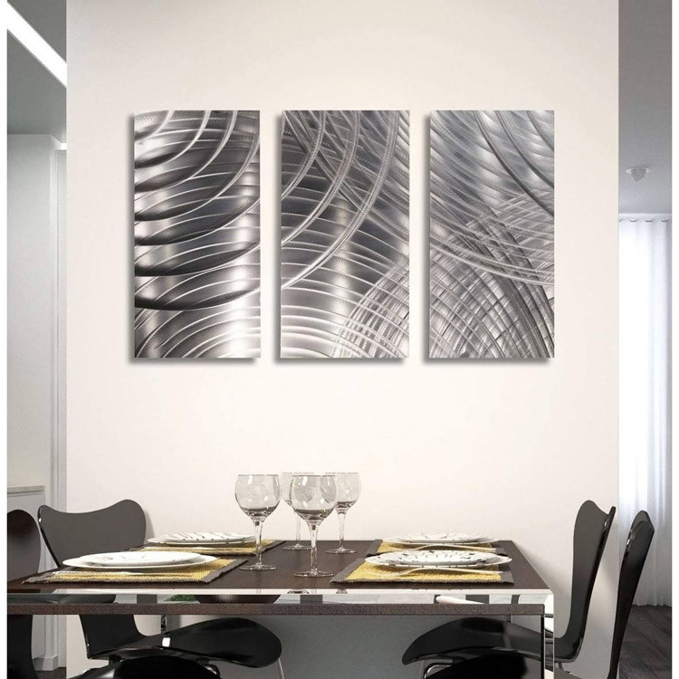 polish stainless steel brushed finish etching pattern laser process for dining room/wall decor for living room