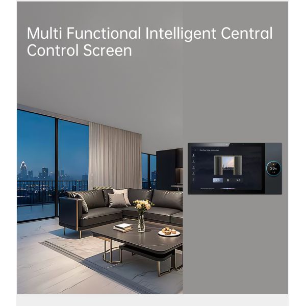 SIXWGH Luxury Upgrade 10-inch Smart Home Control Panel Tuya WiFi Zigbee Gateway App Voice Background Music Multi-Scenario Bar