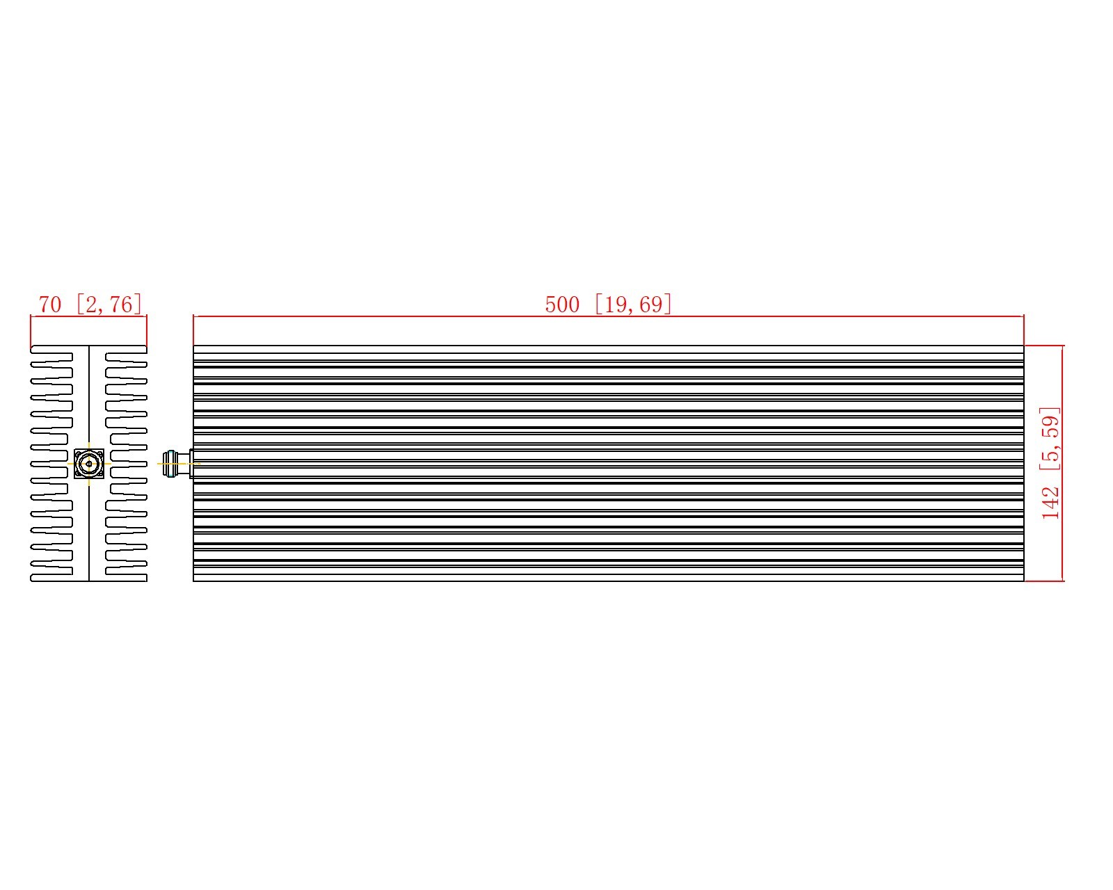DC-4GHz 500W Dummy Load / Termination Load N Female