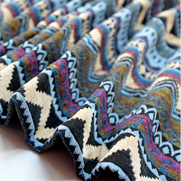 370gsm Home Deco Geometric Print Cotton Fabric 10s 20 Shuttle