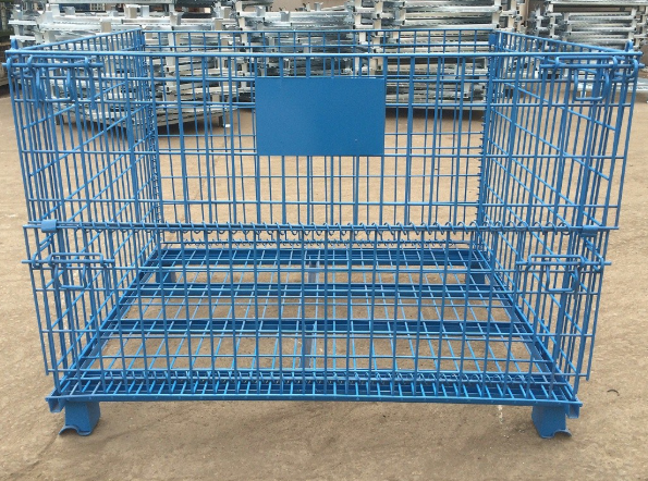 Powder Coated Pallet Stillage Cage 5-10mm Wire Diameter Warehouse Racking Cages