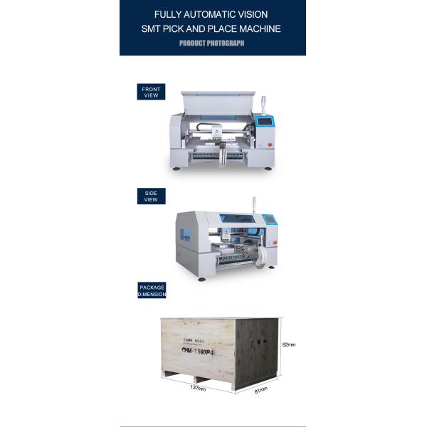 4 Head Vision Pick And Place Machine T560P4 Charmhigh With 60 Standard Feeders Stacks