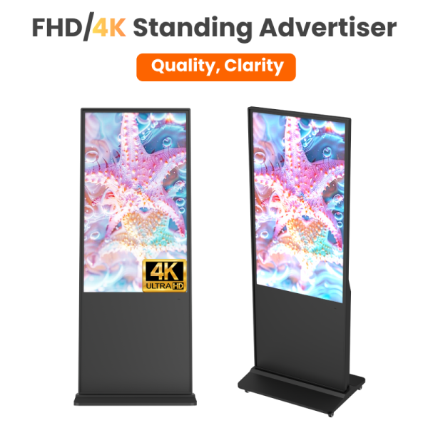 1920x1080 Resolution Floor Standing Digital Signage with 42-65 Inch Display and Android/Windows OS