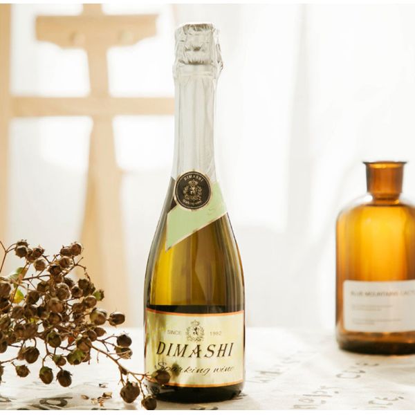 Personalised Gold Foil Champagne Bottle Label White Red Embossed