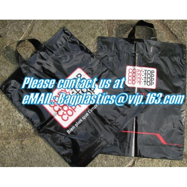100%Eco-friendly HDPE/LDPE fashion carry bag soft loop handle plastic shopping