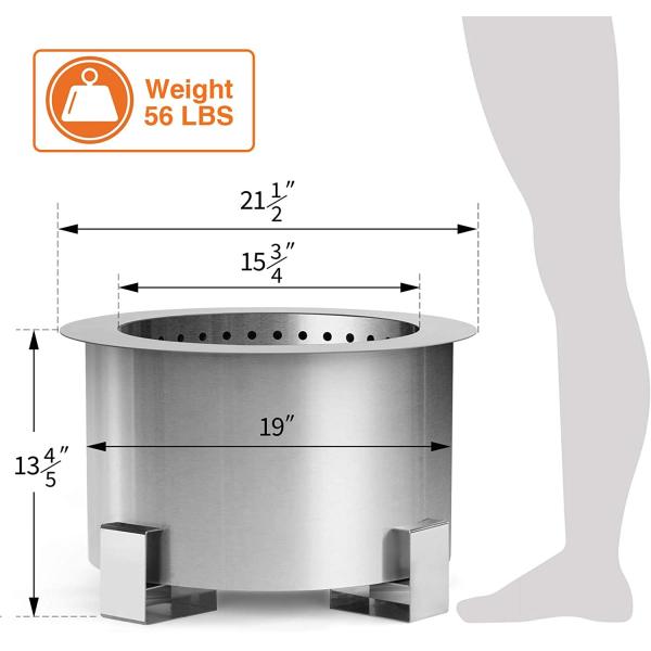 Outdoor Heating Wood Burning Portable Smokeless Fire Pit Outdoor Backyard Garden