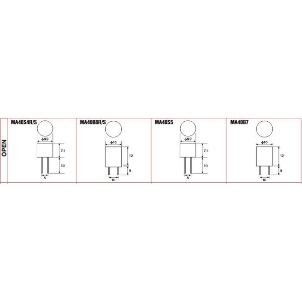 Object Detection Devices Ultrasonic Sensors MA40 Open Type MA40B8R For Burglar Alarms