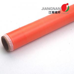 China Orange Color Silicone Fiberglass Cloth For Removable Insulation Jackets on sale
