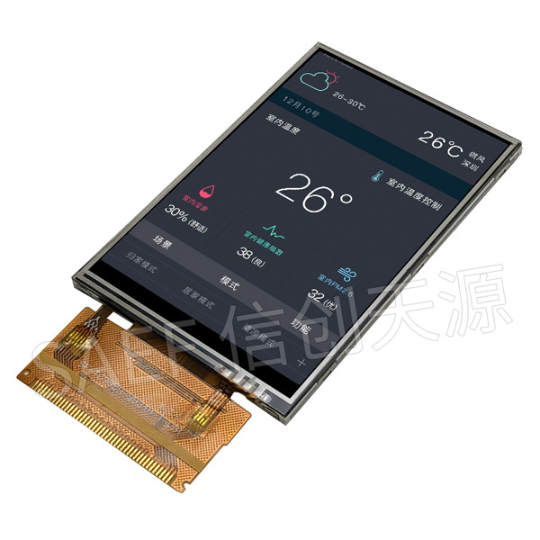 16 Bits 3.2V TFT LCD Display 320x480 Portrait TN Type With White LED Backlight