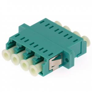 Quality LC Quad SM MM Fiber Optic Adapter with Flange For Data Center Cabling wholesale