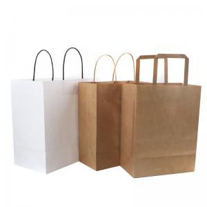 China Flat Bottom ODM Kraft Paper Bag on sale