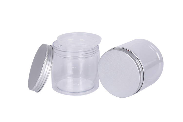 Big Capacity 500g Face Body Cream Jars PET Transparent Color 89mm Height