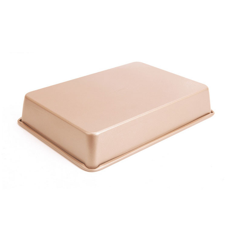 Gold coating 13 inch non-stick deepened rectangular baking pan cake pan bread tin Europe bakeware