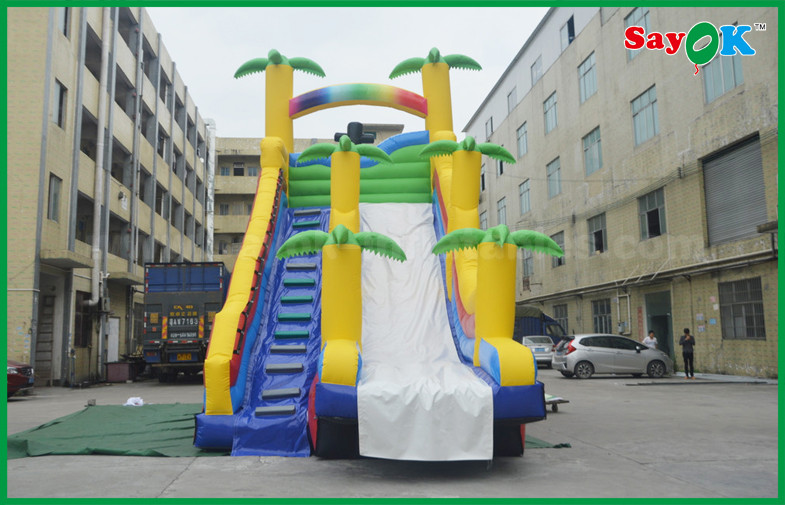 Large Inflatable Slide Promo Custom Double Giant Bouncy Slide Jump And Inflatable Water Slide Park