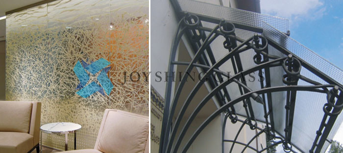 Custom Laminated Wired Glass Pattern Wall Art Decoration Glass