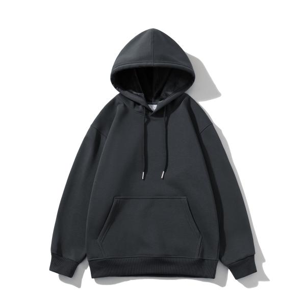 FODARLLOY Fashion Vintage Hoodie OEM Streetwear Essentials Oversize Unisex Pull Coat Men's Hoodies Pullover Dark Grey