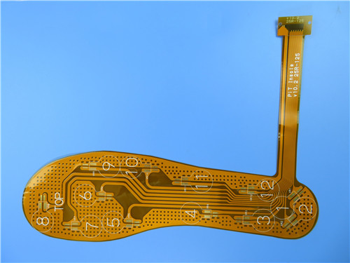 2-Layer Flexible Printed Circuit (FPC) Built on Polyimide With Immersion Gold and Stiffener for Sports Insole