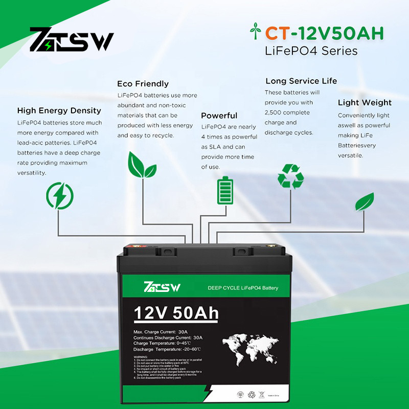 12V 50Ah 3000 Cycles Rechargeable Battery Module 4S1P Rechargeable Battery Pack