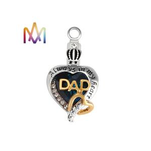 Quality 42 x 23 MM Cremation Jewelry Engraved Necklace Charms wholesale