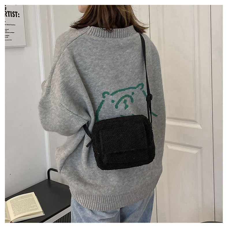 Cheapest New Plush Fabric Women's Shoulder Crossbody Bag Small Lambs Wool Fluffy Fur Winter Female Bag Designer Handbags