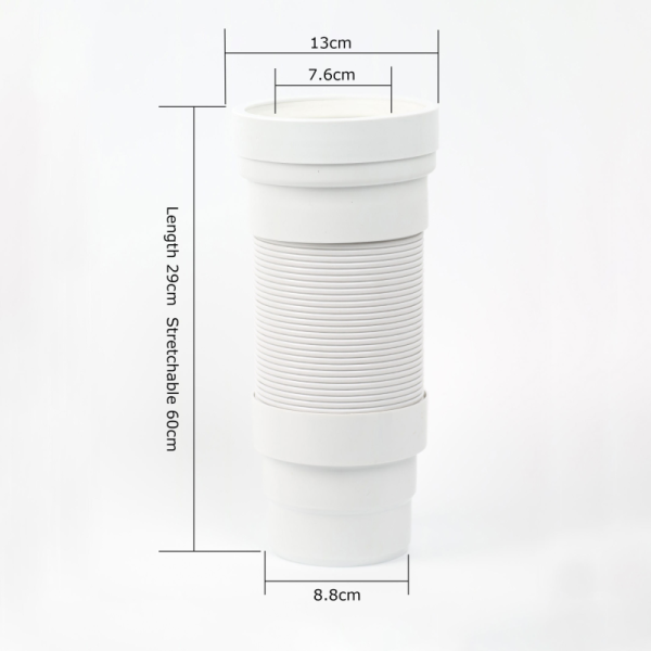 Bathroom Sewage Pipe, Drainage Pipe, Durable Connection Piece, PP Toilet Connection Pipe