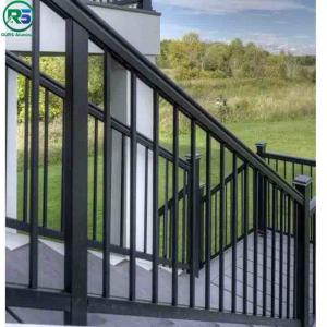 China Wood Color And Black Contemporary Aluminum Fence of Aluminum Product Thickness 20MM on sale