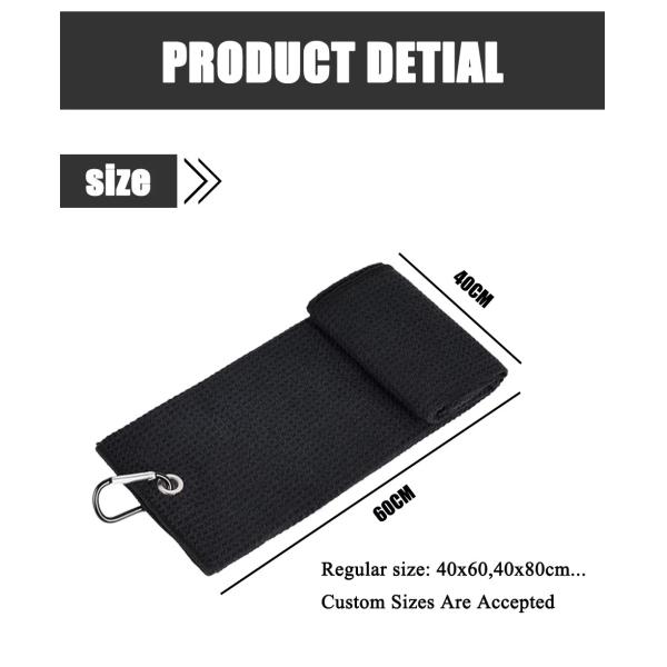 Personalized Designs High Quality Material Custom Printed Microfiber Waffle Weave Waffle Golf Towels