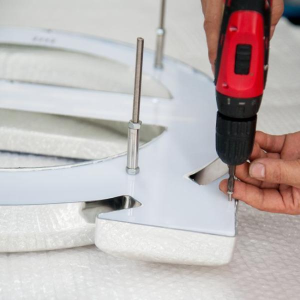 led backlit car logo and name for exhibition