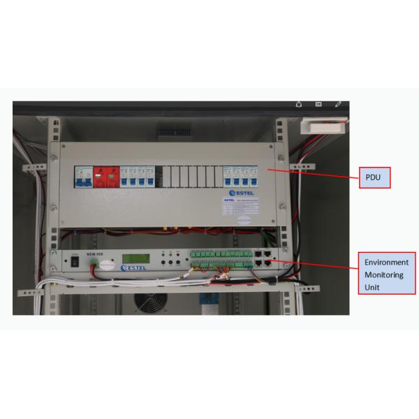 19 inch Galvanized Steel Outdoor Base Station Cabinet Outdoor Telecom Cabinet With DC48V