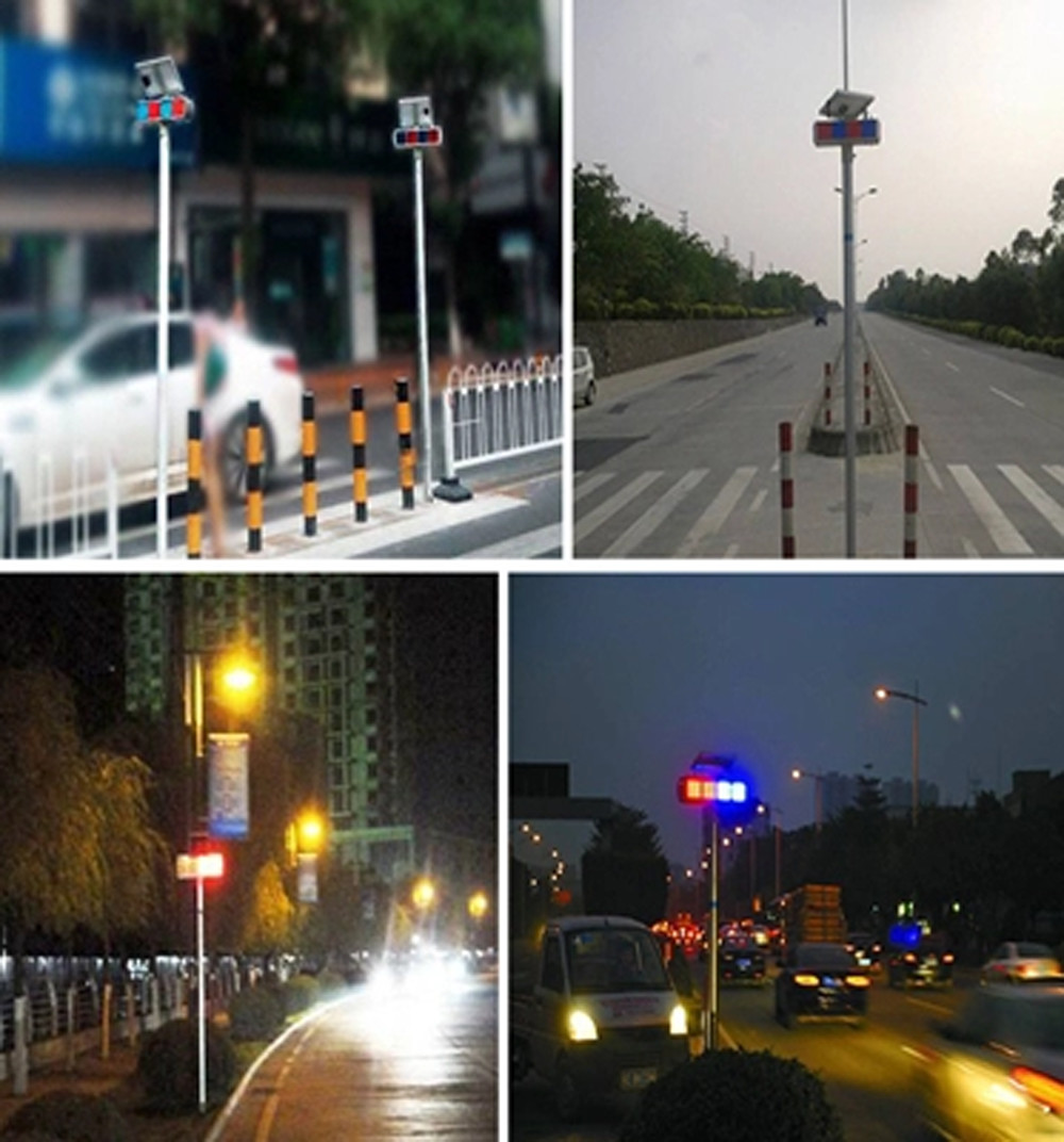 Energy Saving Solar Barricade Warning Lights Traffic Control Use LED Type