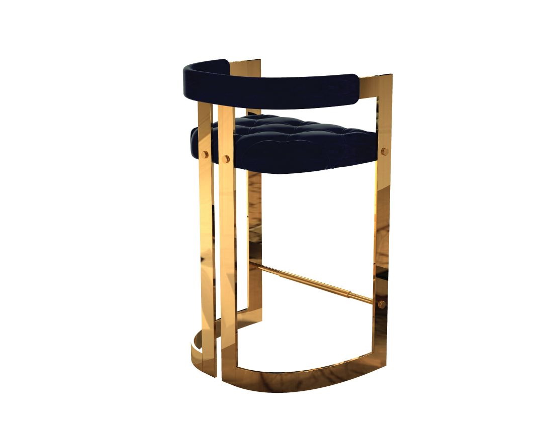 Nordic Style Simple Metal Bar Stool for High Chairs in Kitchen Counter Furniture