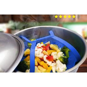 Multifunctional High Quality Cooking Steamer Silicone Folding Basket Food
